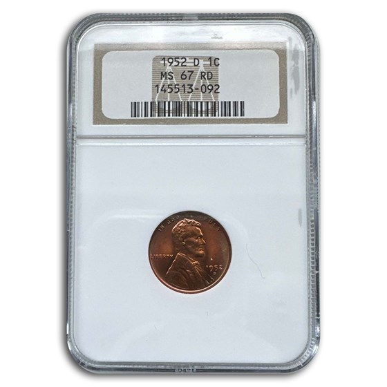 1952-D Lincoln Cent MS-67 NGC (Red) 1952-D Lincoln Cent MS-67 NGC (Red)